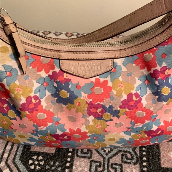 Coach Floral Shoulder Bag - Multicolor - Picture 1 of 12